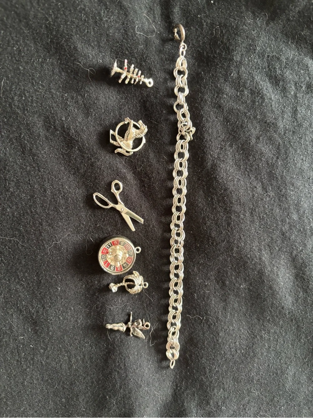 Silver Charm Bracelet with Assorted Charms